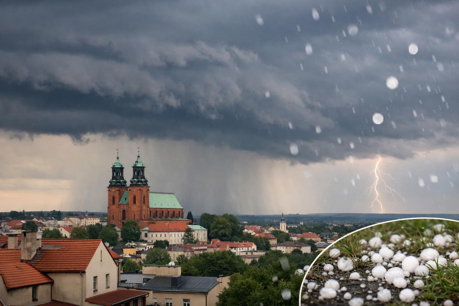 IMGW ostrzega mieszkańców powiatu. Nadciągają gwałtowne burze z gradem